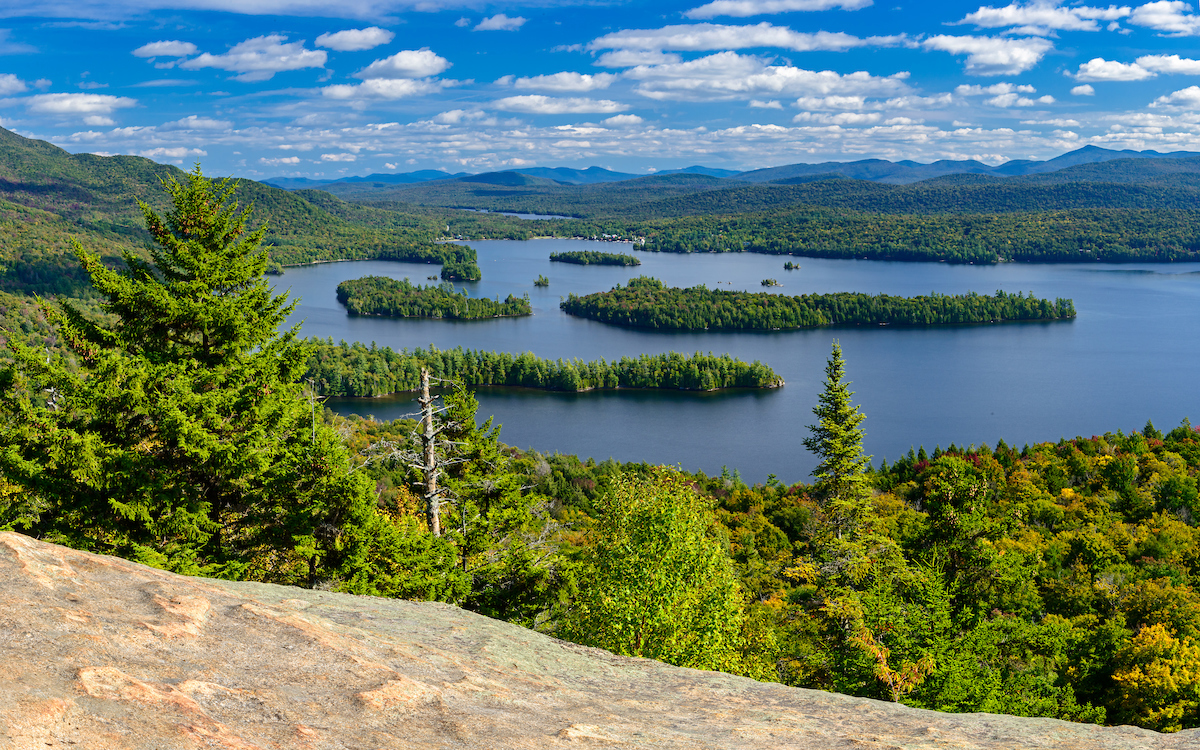 View from Castle Rock in Blue Mountain Lake