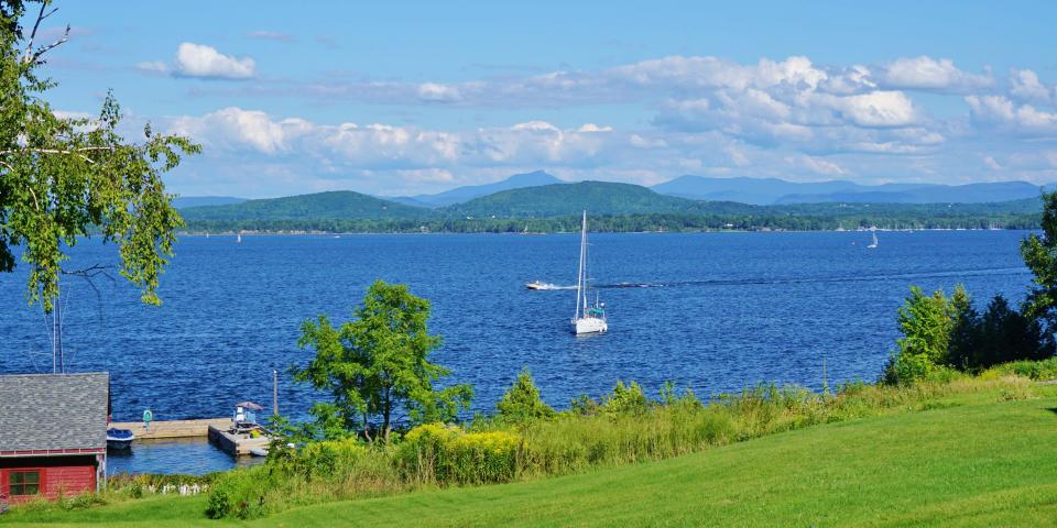 View of Lake Champlain from Essex
