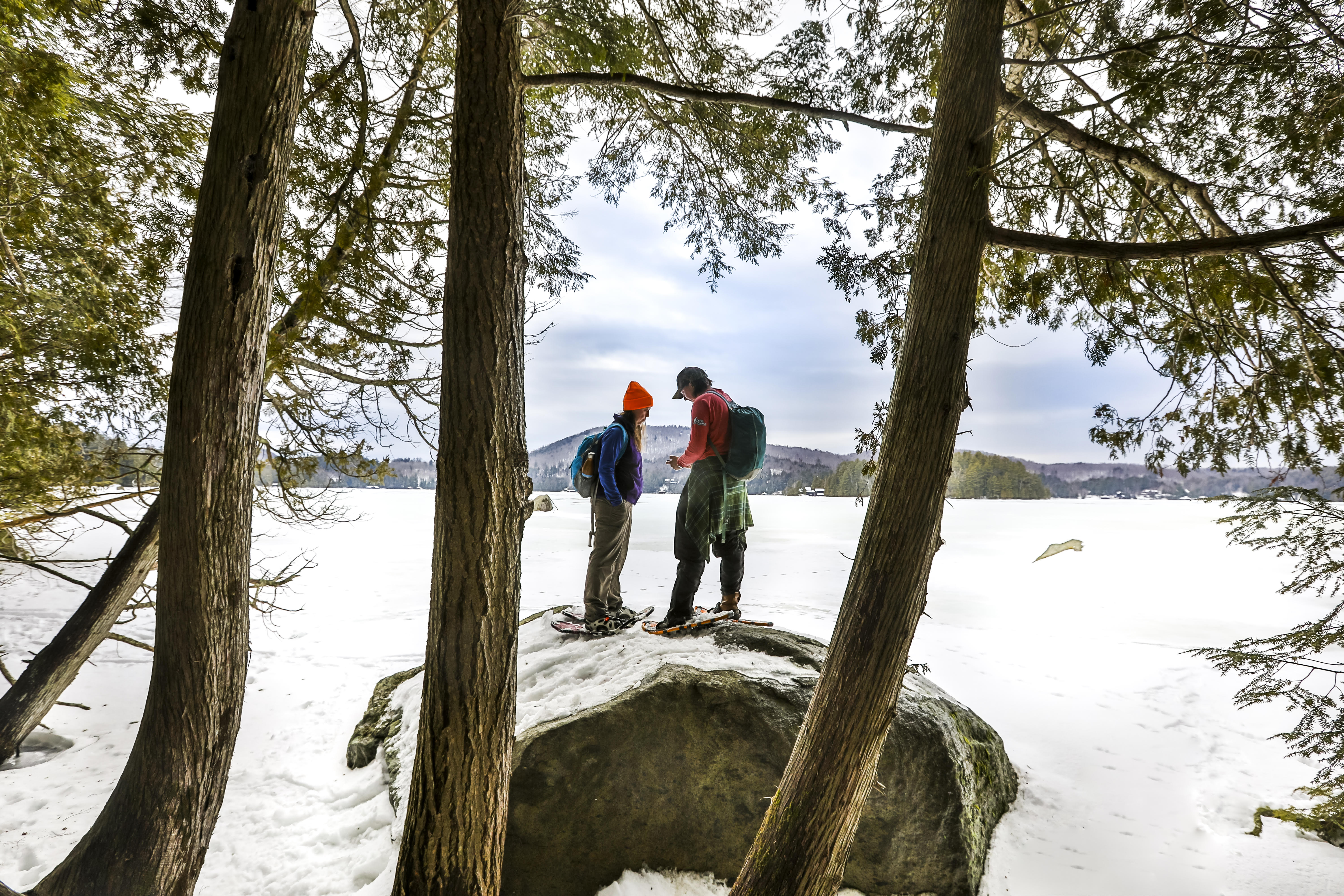 Snowshoers at Eagle Mountain Preserve