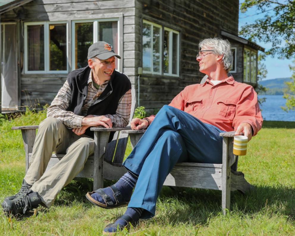 Gib and Hall Kirkham at their family camp in the Adirondacks.